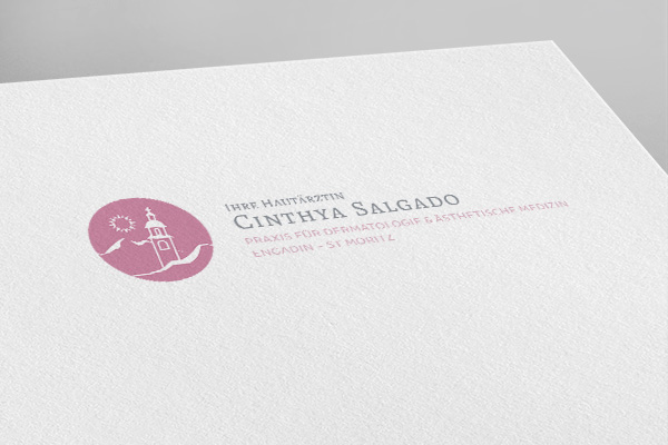 Hautarztpraxis Cinthya Salgado in St. Moritz/Schweiz, Logodesign