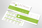 Internist Dr. Lach Steffen Werder Visitenkarte Terminkärtchen Design