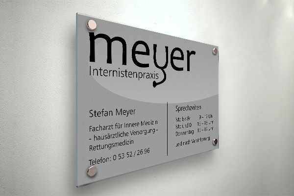 Internist Meyer Stefan Schöningen Schild Design