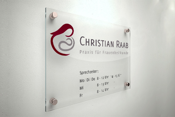 Gynäkologe Raab Christian Passau Schild Design