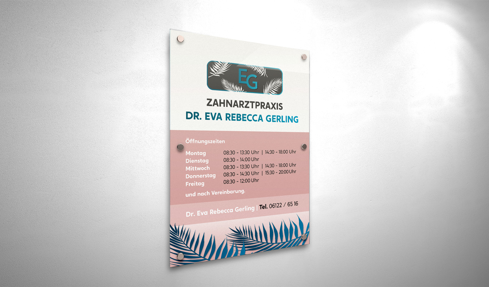 Zahnarztpraxis Dr. Eva Rebecca Gerling Wiesbaden, Beschilderung