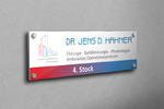 Praxis für Gefäßchirurgie Dr. Jens D. Hahner in Frankfurt am Main, Beschilderung
