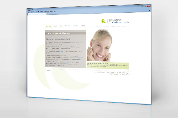 Website Homepage Design für Zahnarzt Dr. Lorch Christian