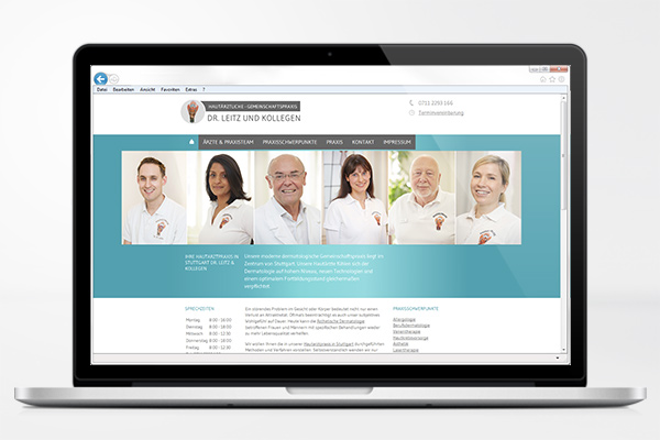 Website für Hautarzt Dr. Nicolas Leitz und Kollegen in Stuttgart