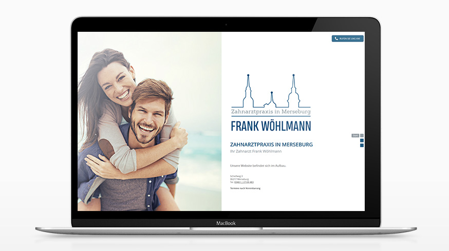Zahnarztpraxis Frank Wöhlmann in Merseburg, Webvisitenkarte