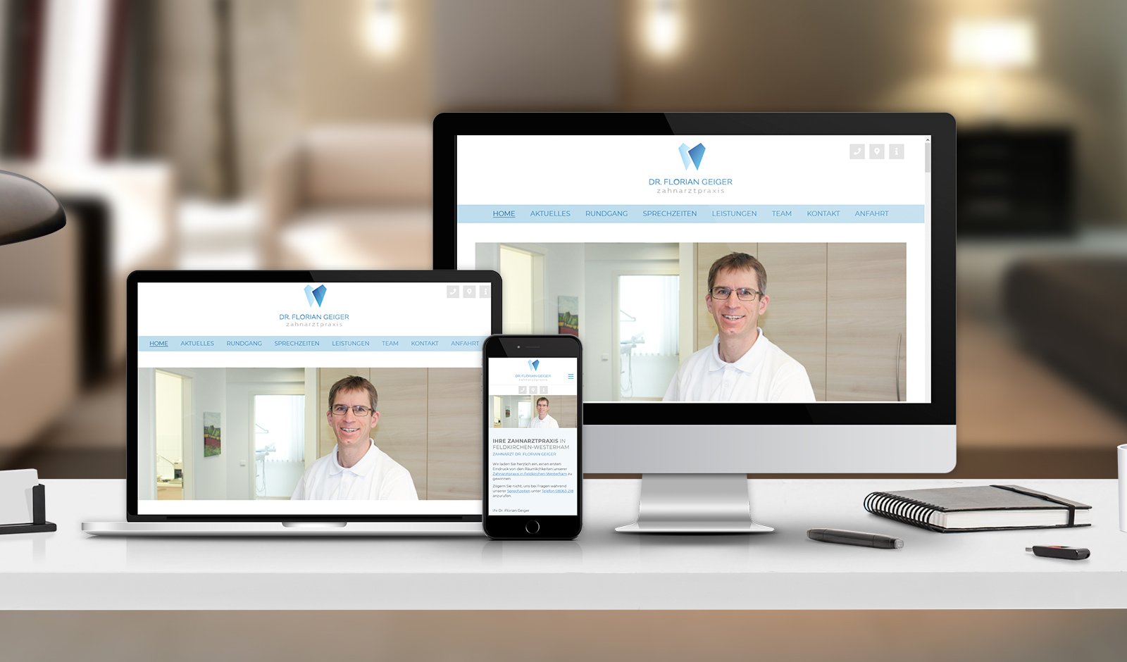 Webdesign für eine Zahnarztpraxis in Feldkirchen-Westerham